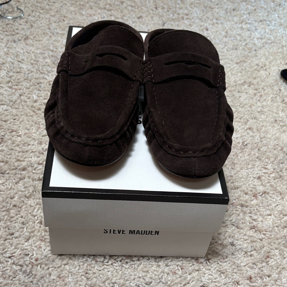 Steve Madden Dark Brown Suede Loafers